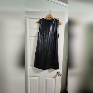 House of Harlow Faux black leather dress